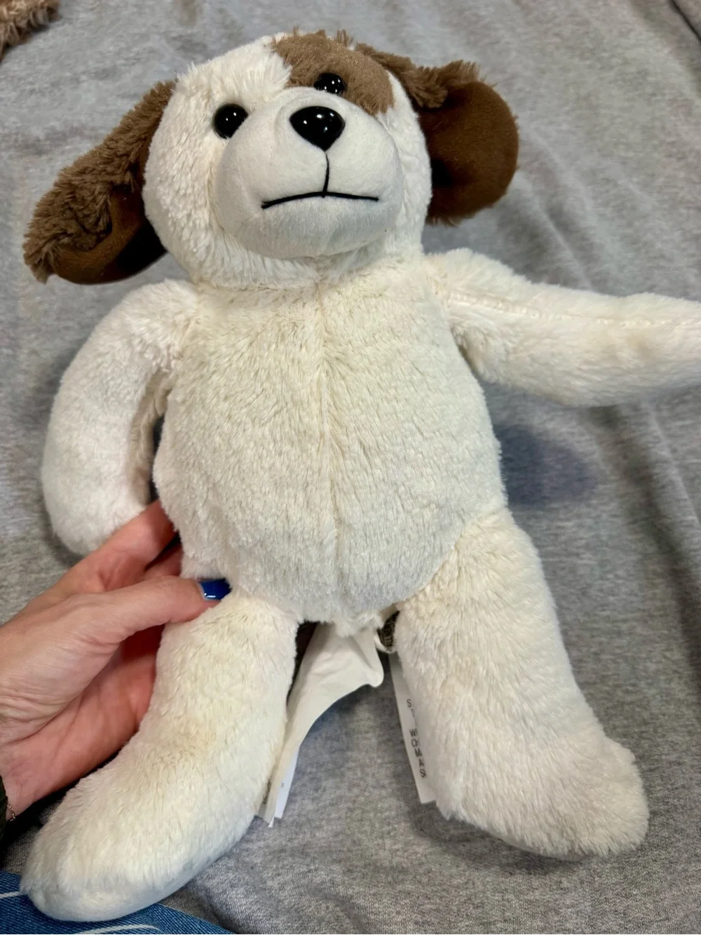 Bashful Puppy Dog Plush Stuffed Animal with Built In Massager.